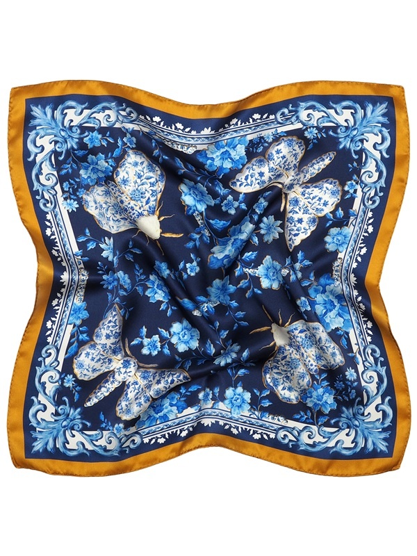 AD5-086 Gawroszka jedwabna jedwabnik dwustronna 53x53 cm